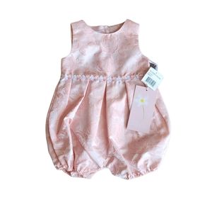 PETITE FRAIS Peach Floral One Piece Romper Size 6M